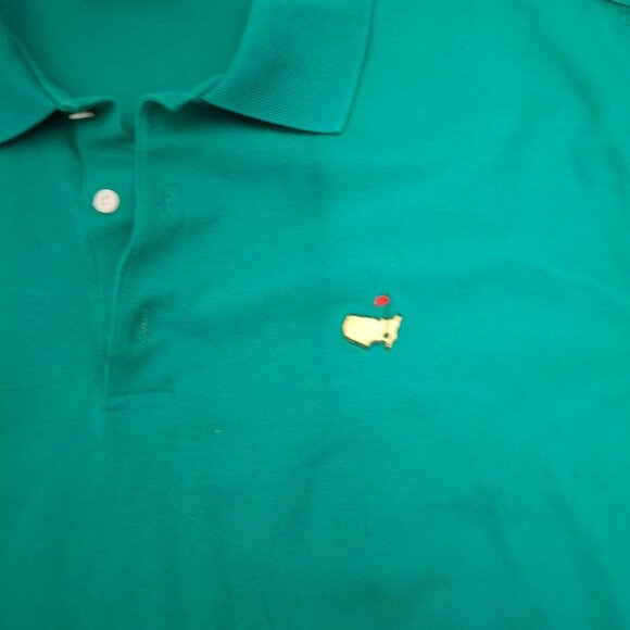 Masters Collection XL Polo Shirt Green 60s Two-Ply Mercerized Cotton Vintage - Picture 2 of 8